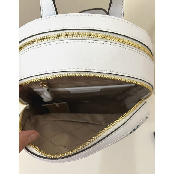 New Michael Kors Jaycee Medium Zip Pocket Backpack Pride Optic White Multi - Picture 3 of 5